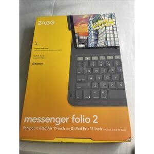 NEW ZAGG Messenger Folio 2 Keyboard Case for iPad Air 11" (M2) & iPad Pro 11"